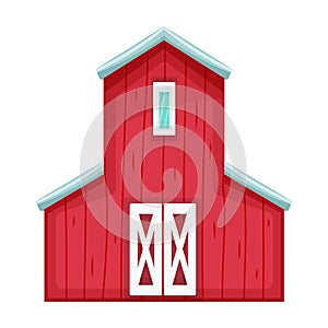 Barn vector icon.Cartoon vector icon isolated on white background barn.