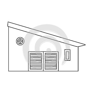 Barn vector icon.Outline vector icon isolated on white background barn.