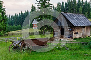 Barn and a wagon photo