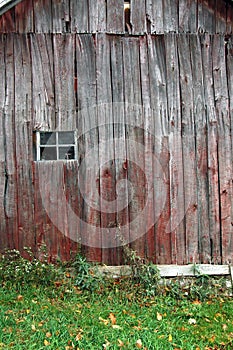 Barn wall with a window