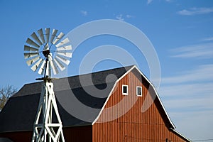 Barn and Windmill