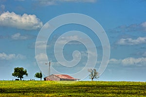 Barn and Windmill in Texas Hill Country