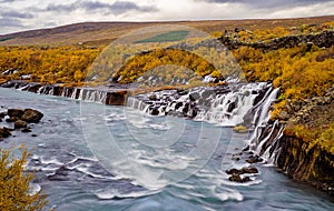 Barnafoss waterfall in Iceland