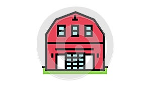 barndominium house color icon animation