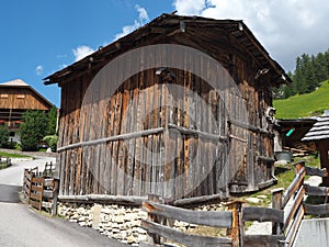 Barns and huts of the Dolomites, Val Badia, Sud Tirol, Italy