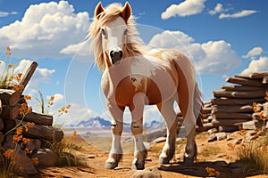 Barnside beauty, adorable horse stands as a lovable symbol of companionship