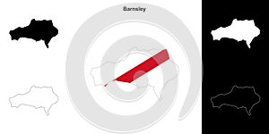 Barnsley outline map photo