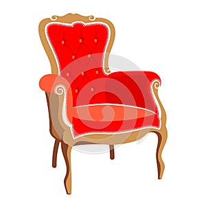 Barocco red armchair photo