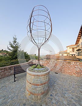 Barolo old town glass shaped monument