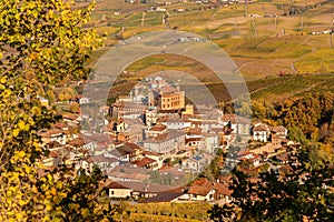 Barolo Village, Cuneo, Italy, with Castle