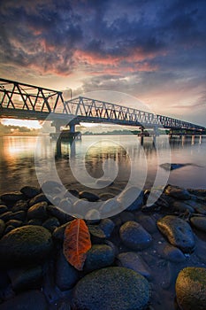 Barombong bridge at Sunset photo