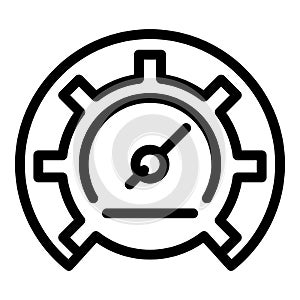 Barometer change icon, outline style