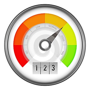 Barometer icon. Benchmark indicator. Car panel meter