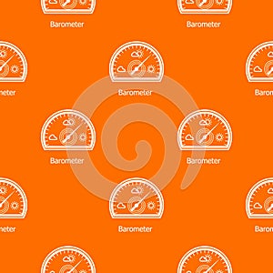 Barometer pattern vector orange