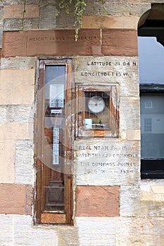 Barometer, Thermometer and Baragraph outside Winchester Guildhall