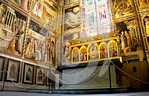 Baroncelli Chapel in Basilica di Santa Croce. Florence, Italy