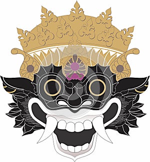 Barong bali mask in vektor