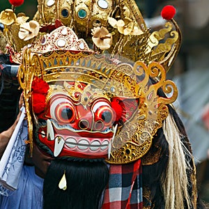 Barong dance mask of lion, Indonesia