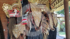 Barong and Rangda used in Bali traditional religious dance