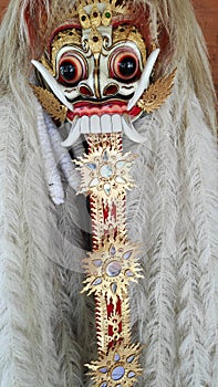 Barong and Rangda used in Bali traditional religious dance