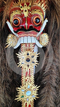 Barong and Rangda used in Bali traditional religious dance