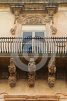Baroque balcony of Noto photo