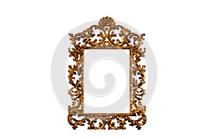 Baroque basswood gold mirror frame