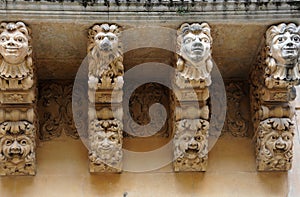 Baroque architecture in the old town of Noto in Sicily