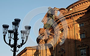 Baroque Carignano palace in Turin, Italy