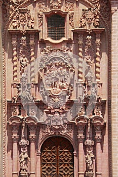 Baroque cathedral  of Santa prisca in taxco guerrero, mexico