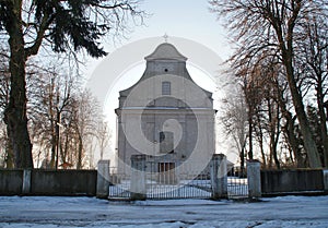 Baroque Catholic Church in winter