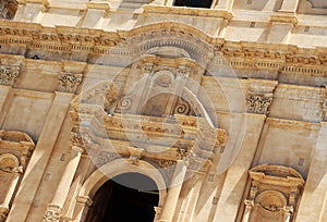 Baroque chatedral of noto, detail