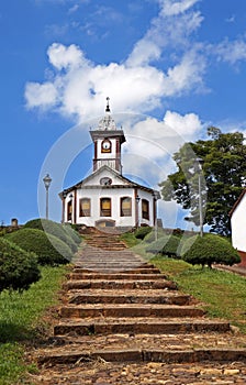 Baroque church in historical city of Serro, Brazil photo