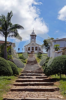 Baroque church in historical city of Serro, Minas Gerais photo