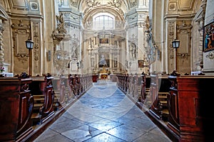 Baroque church interior