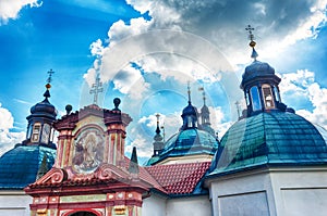 Baroque church in Klokoty in the Czech republic