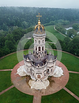 Baroque Church of The Portent of the Most Holy Mother of God in Dubrovitsy Estate, Moscow region, Russia
