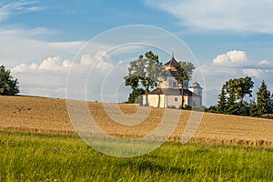 Baroque church in Procevily in the Czech republic