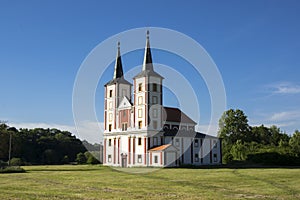 Baroque Church of St. Margaret, Chrast, Podlazice village, Czech republic, Europe