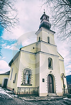 Baroque-Classicist Catholic church in Vlkolinec