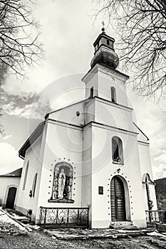 Baroque-Classicist Roman-Catholic church of the Virgin Marys Visitation, colorless