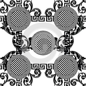 Baroque colored with greek design pattern