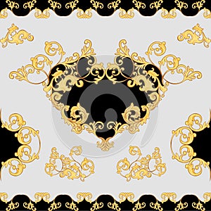 Baroque Decorative Element Seamless Pattern