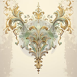 Baroque exquisite ornament texture, luxury classic decor genrated by AI photo