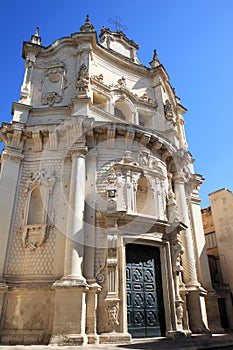 Baroque facade of Chiesa di San Matteo, Lecce, Italy photo