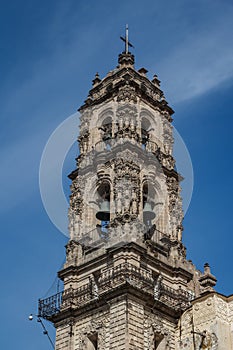 Baroque facade decoration of the church in Tepotzotlan photo