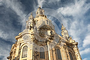 Baroque Facade of Dresden Frauenkirche