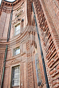 Baroque facade of Palazzo Carignano, Turin, Italy