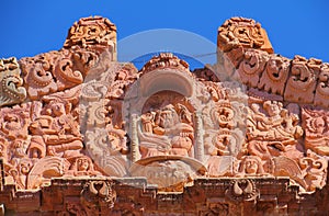 Baroque facade of the Zacatecas cathedral, mexico XI