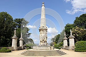 Baroque fountain at the Sanctuary of Our Lady of Remedies, Lamego, Portugal